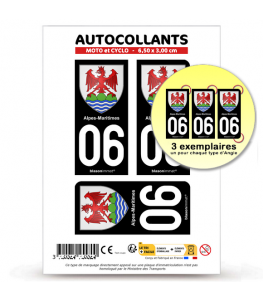 06 Alpes-Maritimes - Armoiries | Autocollant plaque immatriculation