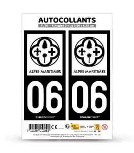 06 Alpes-Maritimes - Département | Autocollant plaque immatriculation