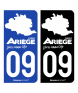 09 Ariège - Pyrénées Libres | Autocollant plaque immatriculation