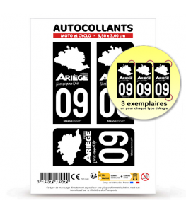 09 Ariège - Pyrénées Libres | Autocollant plaque immatriculation