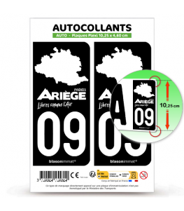 09 Ariège - Pyrénées Libres | Autocollant plaque immatriculation