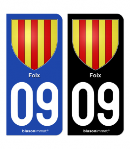 09 Foix - Armoiries | Autocollant plaque immatriculation