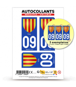 09 Foix - Armoiries | Autocollant plaque immatriculation