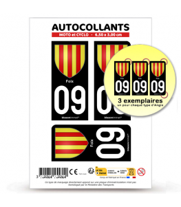 09 Foix - Armoiries | Autocollant plaque immatriculation