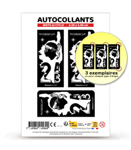 2AB Corsica - Carte | Autocollant plaque immatriculation