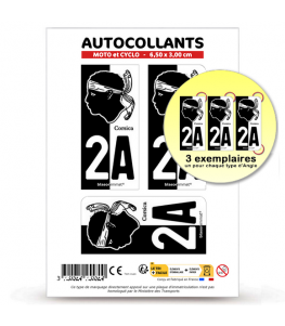 2A Corsica - Collector | Autocollant plaque immatriculation