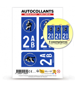 2AB Corse - Ribellu Patriottu | Autocollant plaque immatriculation