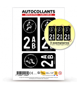 2AB Corse - Ribellu Patriottu | Autocollant plaque immatriculation